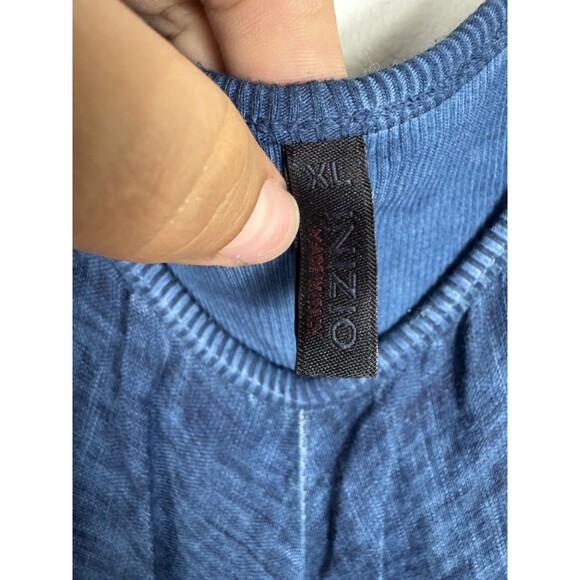 Inzio Magic Denim Pocket Dress Lagenlook Asymmetrical Sleeveless SZ LG - Picture 7 of 8